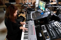 Suzanne Kinsella playing Midi Keyboard